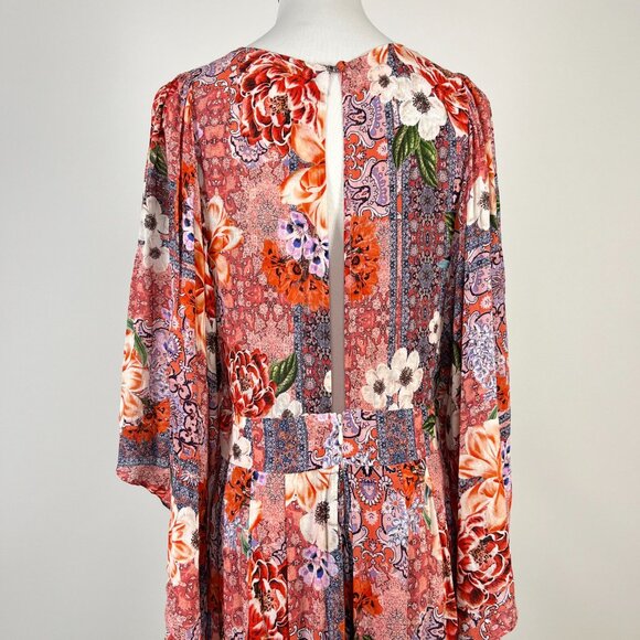 NWOT Johnny Was Scarlet Floral Georgette Midi Dress Size S - Picture 6 of 12